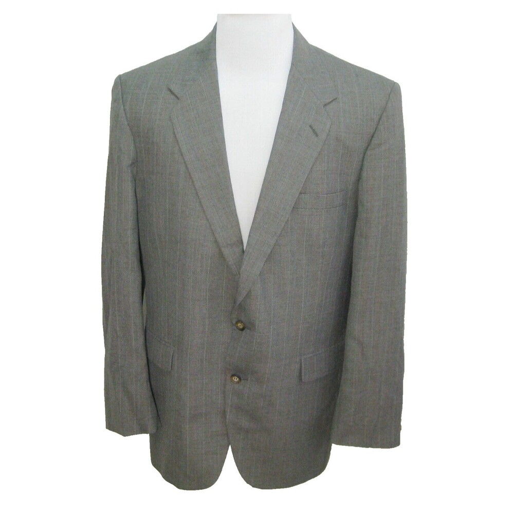 WFF by FARAH Men's (44L) Gray 2 Button Wool Blend Sport Coat Blazer Suit Jacket